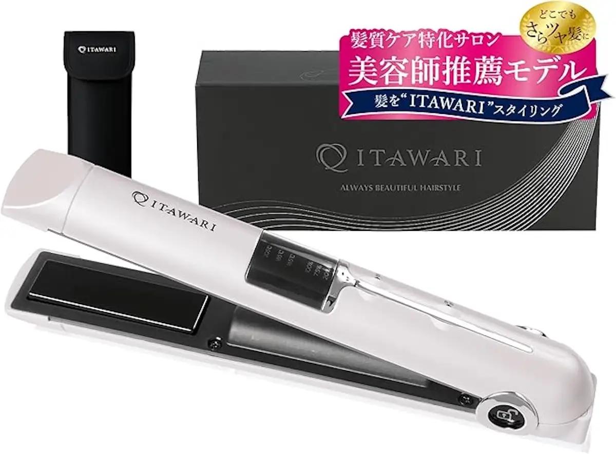 [表参道 美容サロン推奨] 日本メーカー公式 コードレスヘアアイロン (ホワイト) [キューティクル保護プレート採用 髪に艶と潤いを] 充電式持ち運びヘアアイロン [1336]