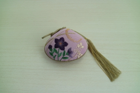 【加賀繍】（秋草）貝合わせ　四季彩