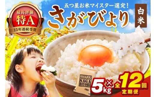 令和7年産 《マイスターセレクト》 さがびより【白米】 5kg×12回　999-B908