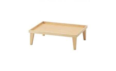 【ギフト用】旭川家具　コサイン　お月見トレー　メープル 【 旭川家具 北海道 旭川市 木製 家具 脚付 トレー ベッドテーブル 小テーブル お膳 銘々膳 飾り台 縁側 テーブル 選べる樹種 シンプル ナチュラル 手作り 北欧 おしゃれ 天然木 無垢 】_01126