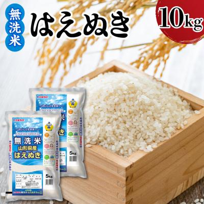 ふるさと納税 米沢市 令和7年産 山形県産 はえぬき 無洗米 10kg ( 5kg × 2袋 )