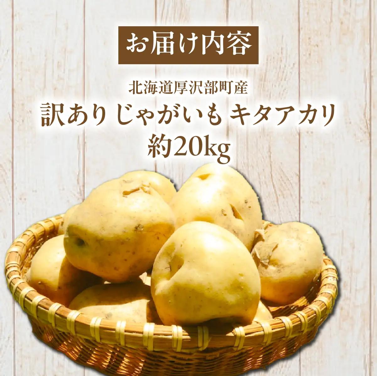 【2026年7月下旬頃より順次発送】(訳あり) じゃがいも キタアカリ 20kg ASG086
