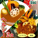 【ふるさと納税】冷凍スープカレー ヘルシー 2食セット 合計960g 2パック カレー スープカレー 具材入り セット 詰め合わせ 食べ比べ 惣菜 グルメ 冷凍 国産 福岡県 筑後市 送料無料