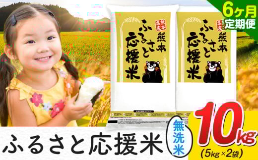 【6ヶ月定期便】米 無洗米 家庭用 熊本 ふるさと応援 定期便 米  10kg《お申込み翌月から出荷》 熊本県産　精米 山江村 ブレンド米 国産 おうちご飯 予約 返礼品 発送 配送 SDGs わけあり むせんまい お米 おこめ