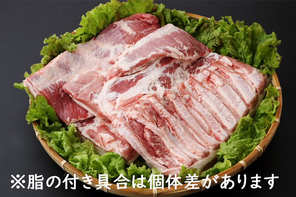 山形県庄内SPF豚 最上川ポークバラブロック 4kg（2kg×2）国産  豚肉 冷蔵便