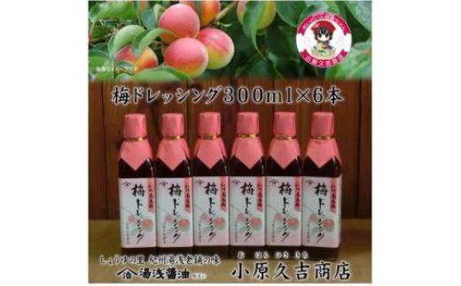 
                  梅ドレッシング 6本組紀州南高梅果肉入り（ビニール手提げ袋6枚入り）
                
