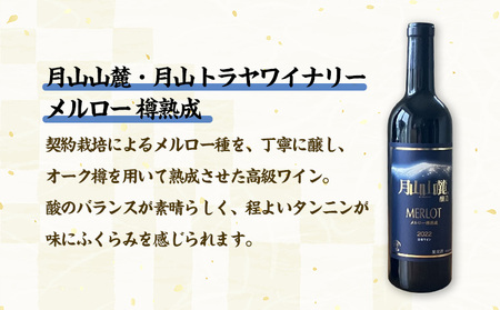 【山形 純米大吟醸酒・オーク樽熟 赤ワイン 原料も酵母も蔵人もすべてオール山形】 秀鳳酒造・月山山麓ワイン(720ml×2本) FY25-382