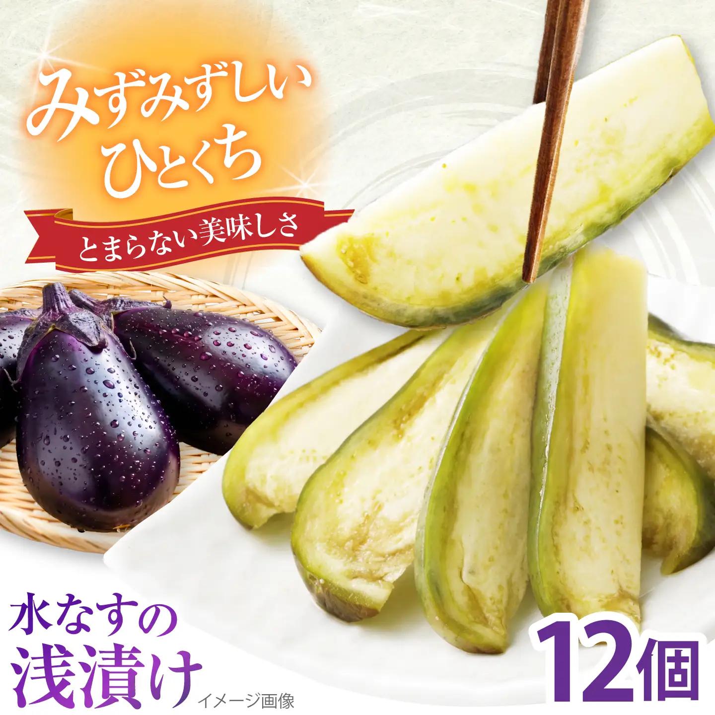 なす 水なすの浅漬け 12個 / なす ナス 茄子 水茄子 漬物 浅漬け 煮浸し 季節野菜 夏野菜 やさい 野菜 ベジタブル 冷蔵 国産 大阪府 特産品 / 大阪府藤井寺市/草竹農園[BLCN002]