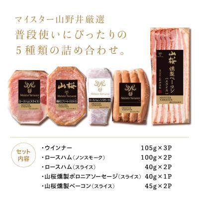 ふるさと納税 南さつま市 【マイスター山野井】ハム・ソーセージ 5種 詰合せ 計10P  ギフト 贈答 冷蔵 |  | 02