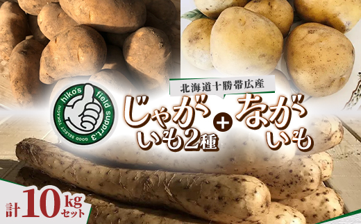 
                   じゃがいも2種+ながいも 計10kgセット　北海道十勝帯広産【1497187】
                