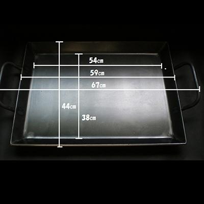 ふるさと納税 下呂市 鉄板 焼きテーブルサイズ(厚さ6mm)オサエちゃん 角大(厚さ9mm)鉄板用ヘラセット【58-9】 |  | 01