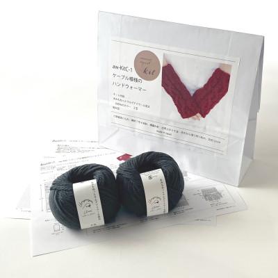 ふるさと納税 江南市 毛糸2玉で編めるケーブル模様のハンドウォーマーキット 18番色