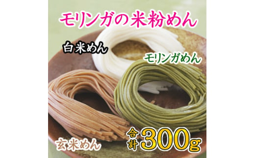 上郡の里モリンガの米粉めん(モリンガめん100g×1、白米めん100g×1、玄米めん100g×1)【1554542】