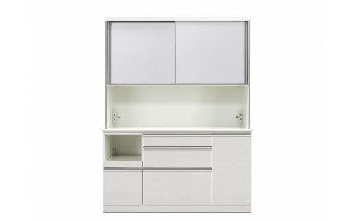 
            シュシュ 幅150cm キッチンボード オープンボード カップボード 引き戸 食器棚 完成品 ダイニングボード 大川家具
          