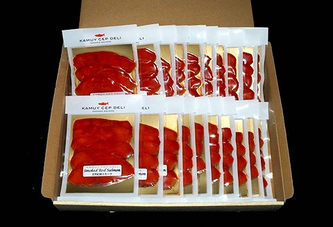 <鮭匠ふじい>天然紅鮭のスモークサーモンセット60g×20P D-42023