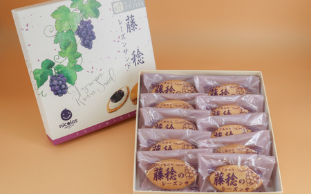 レーズンサンド 10個 ぶどう ブドウ 藤稔のレーズンサンド レーズン 藤稔 葡萄 菓子 洋菓子 焼き菓子 お菓子 おかし スイーツ すいーつ おやつ 美味しい 手作り ドルチェ デザート ギフト プ