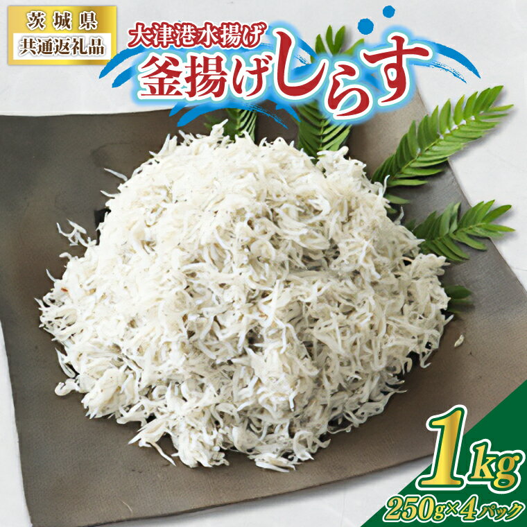【ふるさと納税】【茨城県共通返礼品】大津港水揚げの釜揚げしらす 1kg(250g×2パック×2箱)(北茨城市)【配送不可地域：離島】 (BC009)