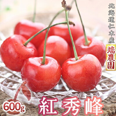 【ふるさと納税】先行受付 北海道 仁木町産さくらんぼ 紅秀峰 600g（300g×2パック）北海道知事賞受賞農園 デザート スイーツ 最優秀賞 おすすめ 美味しい サクランボ チェリー フルーツ 果物 果物類　 仁木町 仁木 [端農園]　お届け：2026年7月15日～25日頃