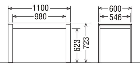 [幅1100] カリモク家具『引出し付きワークデスクB』SS3978 AS0402 [1047]