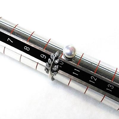 ふるさと納税 伊勢市 リング・リーフ(淡水本真珠・ボタン)SV製 1926 |  | 03