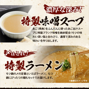 国産牛もつ鍋セット 濃厚味噌 〆の麺付き 2人前 〔Cn118〕