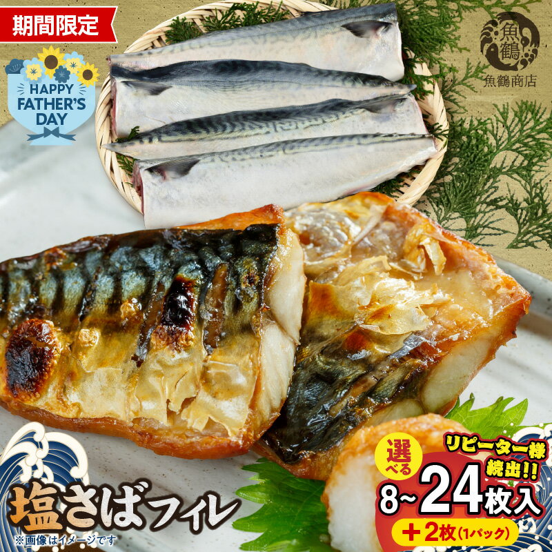 【ふるさと納税】【限定】 【父の日限定】 塩さば フィレ 選べる 内容量 2枚入 × 5P/8P/13P 冷凍 真空パック 焼くだけ 簡単 便利 食べやすい 切り身 肉厚 脂ノリ 旬 鯖 塩味 半身 おかず 焼き物 焼き魚 煮魚 魚 加工品 魚介 食品 お取り寄せ 和歌山県 湯浅町 送料無料