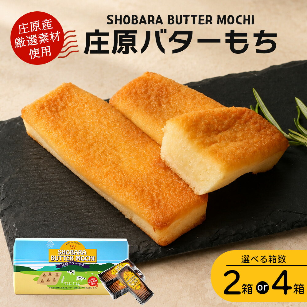 【ふるさと納税】【選べる内容量】 庄原バターもち 【2箱（計12個）・4箱（計24個）】 焼き菓子 スイーツ お菓子 菓子 もちもち食感