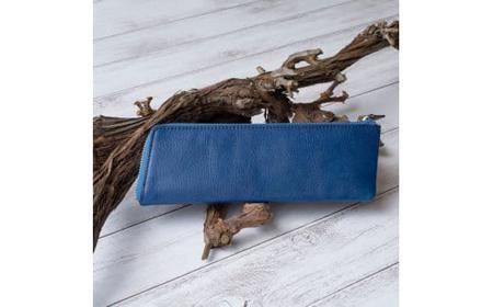 本革 藍染め 10°(じゅうど）ペンケース