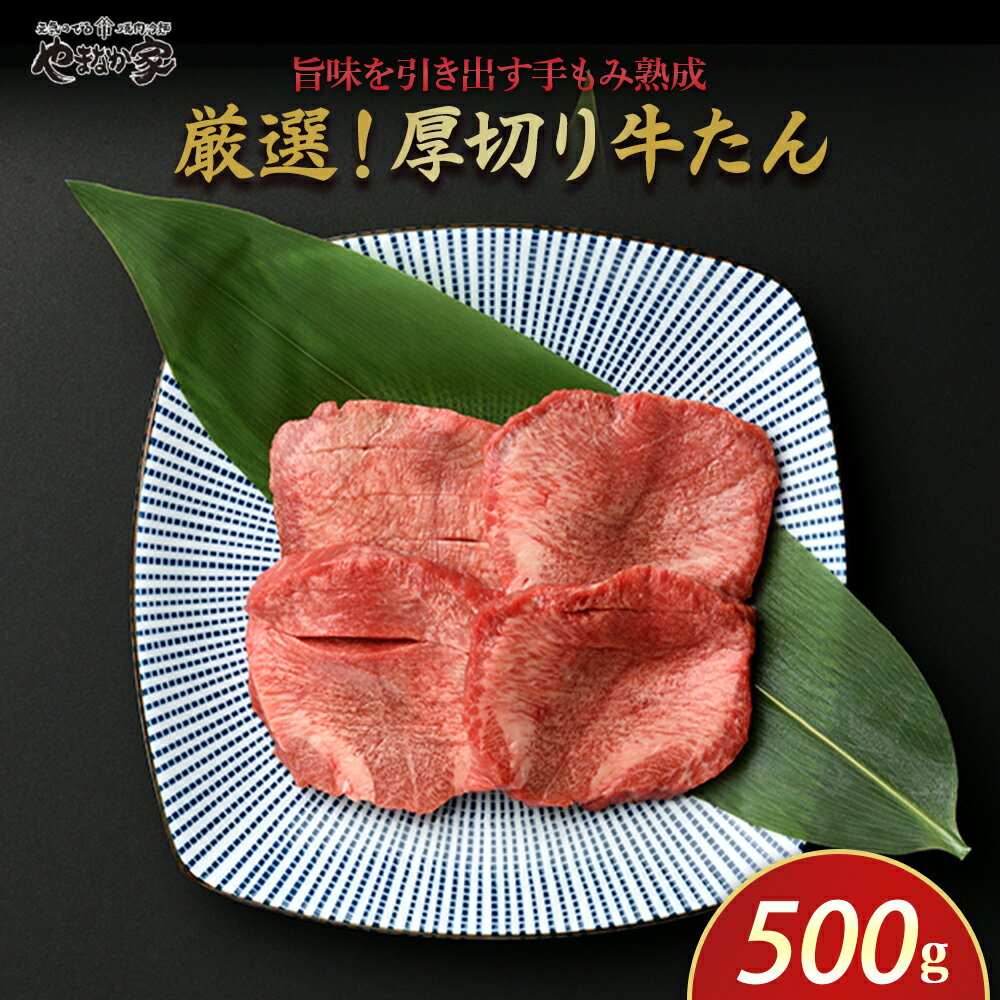 【ふるさと納税】やまなか家 厳選！厚切り牛たん500g 塩だれ 味付き BBQ 焼肉 パーティ おつまみ 低温管理 冷凍 牛タン 贈答 お歳暮 お中元 KYフーズ (K6−027) 父の日 おすすめ 岩手県 北上市 D0505