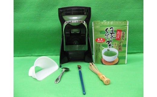 
抹茶入り粉末緑茶、粉末茶専用容器「オデッサⅡ」セット
