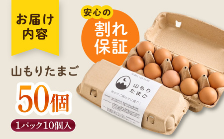 【割れ保証あり】平飼い 山もりたまご 50個 安心安全 おいしさに感動 卵