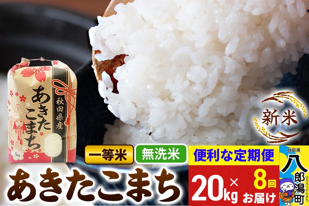 
                  《新米》《定期便8ヶ月》あきたこまち 一等米 20kg【無洗米】 令和8年産 秋田県産 こまちライン [新米 こまちライン あきたこまち ブランド米 お米 白米 精米 無洗米 米どころ 秋田 秋田県産]
                