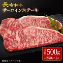 【ふるさと納税】【訳あり】長崎和牛 サーロイン ステーキ 約500g（2枚） 【大西海ファーム食肉加工センター】 [CEK178]