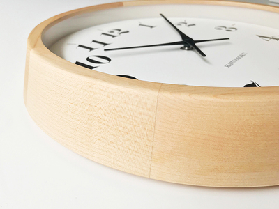 KATOMOKU Muku clock km-98　木製掛け時計【C-54】
