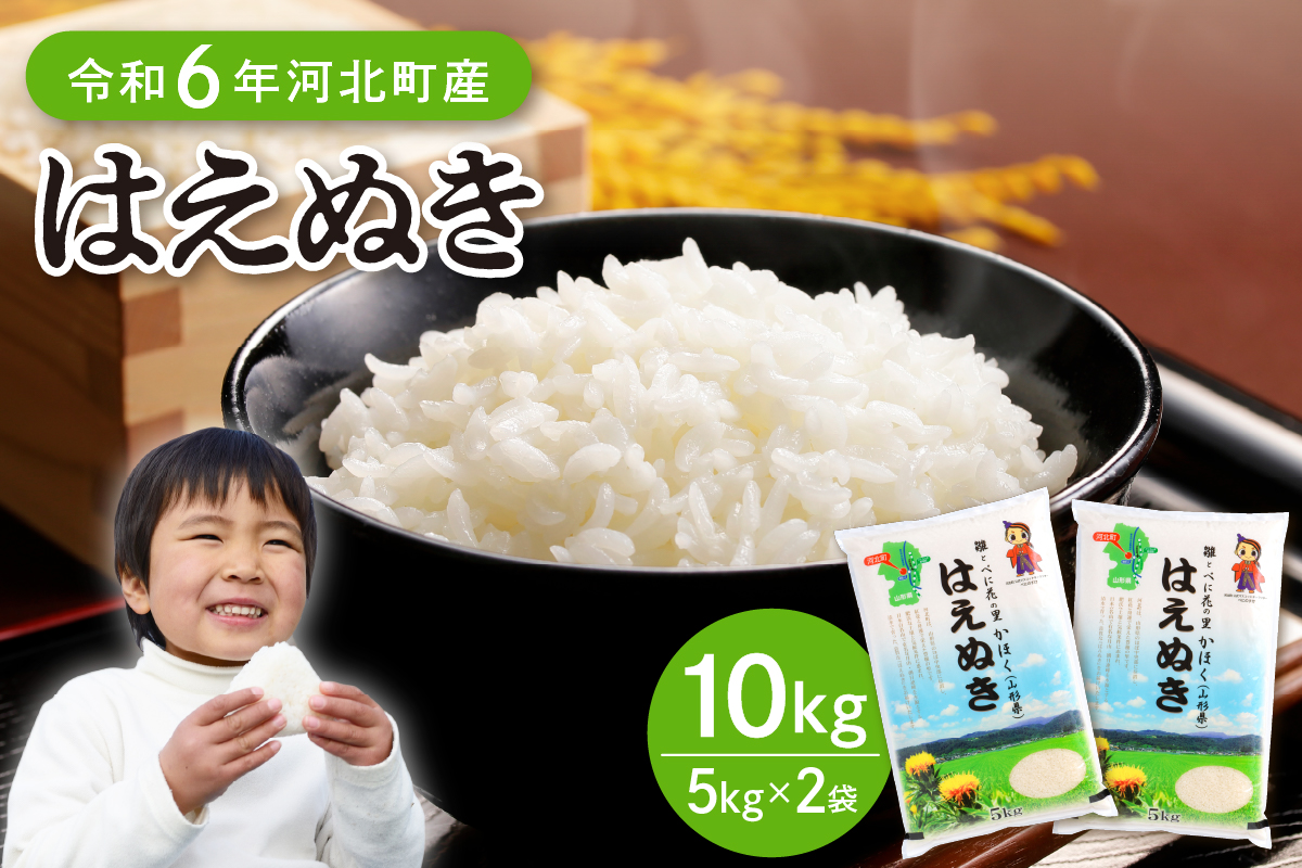 【令和6年産米】2025年1月下旬発送 はえぬき10kg（5kg×2袋）山形県産 【JAさがえ西村山】