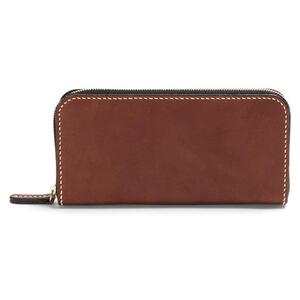 栃木レザー使用｜滑らか本革ラウンドファスナー長財布｜Round zip wallet 01｜チョコ｜minca（全7色）