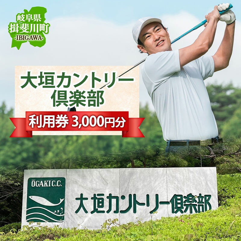 【ふるさと納税】大垣カントリー倶楽部利用券 1000円券×3枚 ゴルフ場利用券 ゴルフ ゴルフクラブ 倶楽部 利用チケット チケット 利用券 コース コースレイアウト ゴルファー ゴルフ場 ギフト プレゼント 送料無料 岐阜県 揖斐川町
