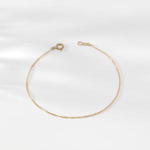 【K10イエローゴールド チェーンブレスレット】上品なスクリューチェーン 手元を繊細に美しくみせる 長さ17cm SB1010-K10 ジュエリー