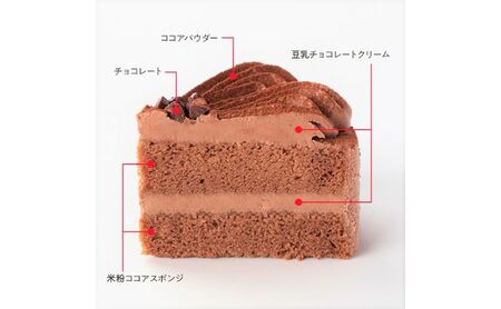 チョコレートケーキ 5号 直径約15cm アレルギー対応 特定原材料不使用 すこやかチョコレートケーキ ケーキ チョコケーキ ホール 米粉ケーキ お菓子 菓子 洋菓子 デザート スイーツ 記念日 新潟