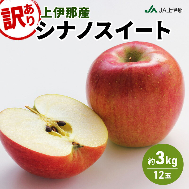 【ふるさと納税】訳あり りんご 長野 リンゴ シナノスイート 約3kg （12玉） 産地直送 フルーツ 果物 デザート おやつ 林檎 旬 信州 長野県 長野県産 駒ヶ根市 上伊那産　お届け：2026年10月中旬～11月下旬