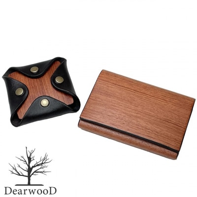 DearwooD Card Case & Coin Case(ブラック)