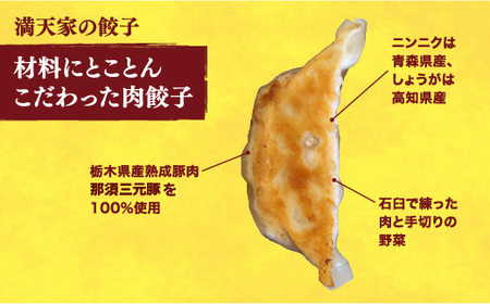 【満天家】餃子 24個入り【 ぎょうざ 冷凍餃子 冷凍食品 惣菜 栃木県 宇都宮市 】 ※離島への配送不可