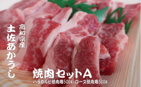 ｢土佐あかうし｣焼肉セット 牛肉 和牛 カルビ ロース 焼肉 セット 1kg 土佐あか牛 国産 希少 ブランド 焼肉 赤身 ヘルシー 冷凍 高評価 グルメ ギフト 贈答 お中元 お歳暮 バーベキュー 牛丼 すき焼き カレー プルコギ ビビンバ タッカルビ 高知県 安田町 MT-12