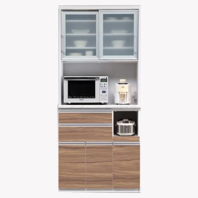ふるさと納税 大川市 ルシエル 幅90cm キッチンボード食器棚&レンジ台 ホワイト キングウッド |  | 01