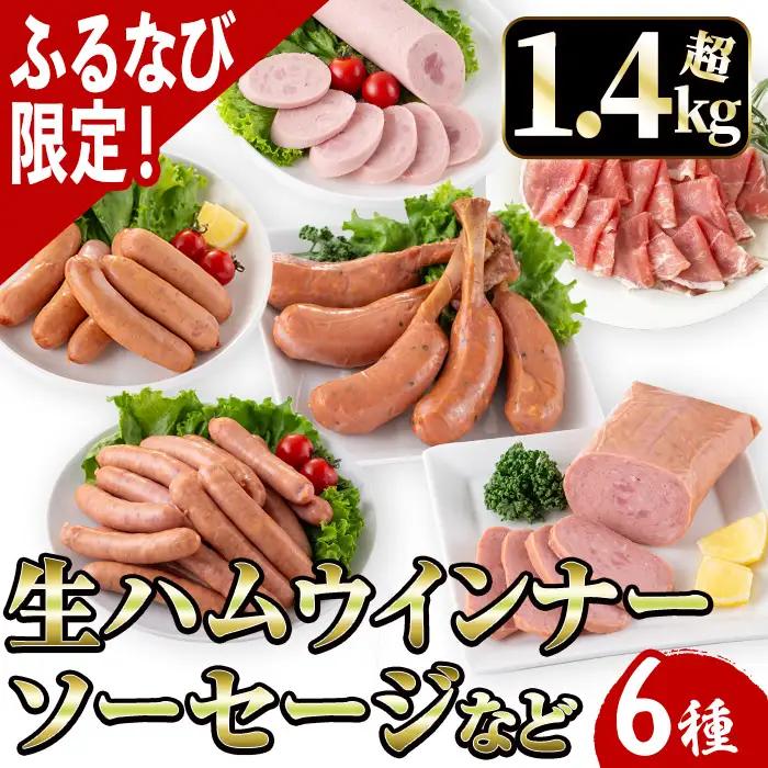 【ふるなび限定】 鹿児島 シャルキュトリ 6種 計1.4kg超 ウインナー ソーセージ ベーコン 生ハム【ナンチク】 i320-z FN-Limited-PR