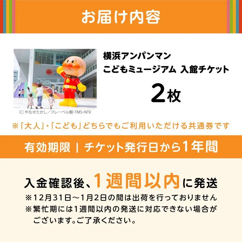 アンパンマンこどもミュージアム 入館チケット ２枚 横浜 入場券 チケット AGM0001