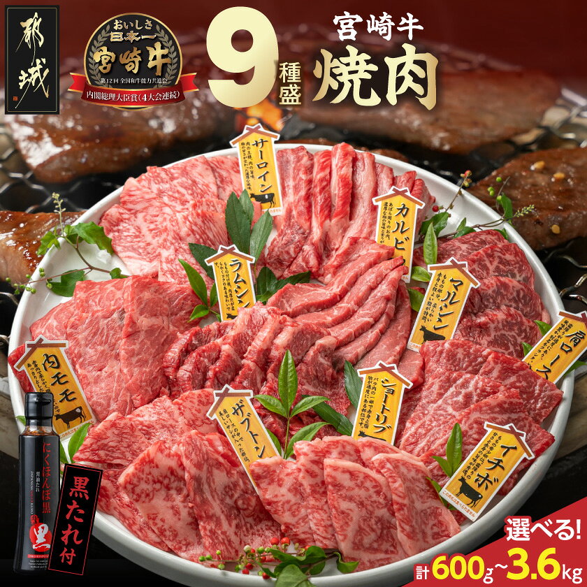 宮崎牛9種盛り焼肉セット 数量限定・お届け月が選べる