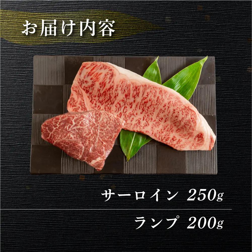 飛騨牛ステーキ2種セット（サーロイン 250g、ランプ 200g）各1枚【70-57】