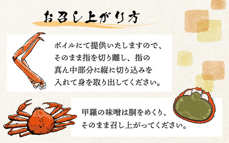 【先行予約】越前港より直送！ 越前がに 大 (約1kg～1.2kg) 2杯※発送前に在宅確認の電話連絡をいたします!【11月～12月発送予定】