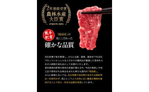 純国産馬刺し＆馬肉料理福袋 計1kg 《90日以内に出荷予定(土日祝除く)》 熊本肥育 2年連続農林水産大臣賞受賞  ---gkt_fba5syu_90d_23_13000_1kg---